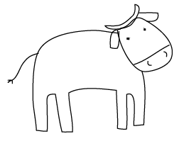 Dibujo de la vaca Dibujo de la vaca