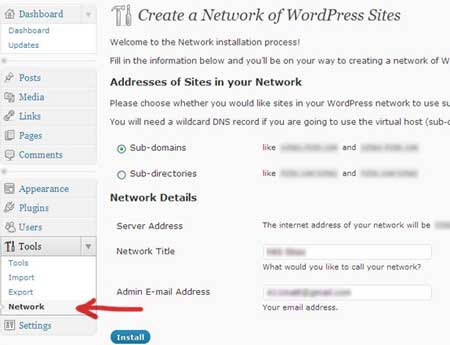 Panel multiblogs en WordPress