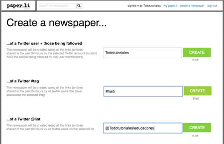 Crear periódico