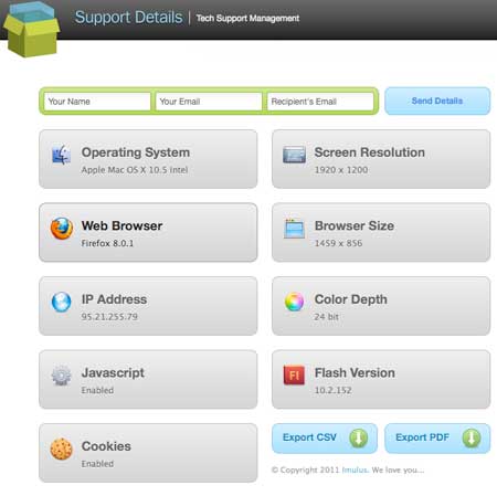 Support Details Support Details