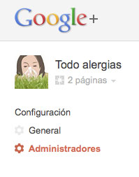 Administradores en Google+ Administradores en Google+